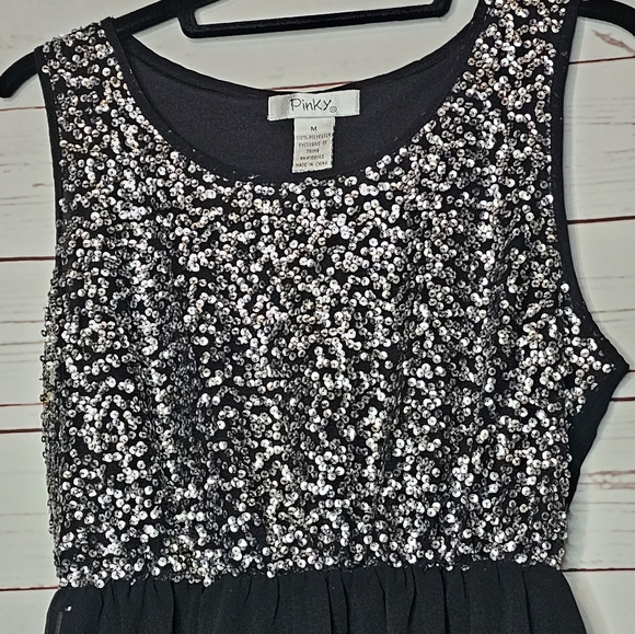 Pinky Black and Silver Sequin Dress - Picture 3 of 10